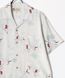 レーヨン オープンカラー アロハシャツ/総柄シャツ/レディース メンズ