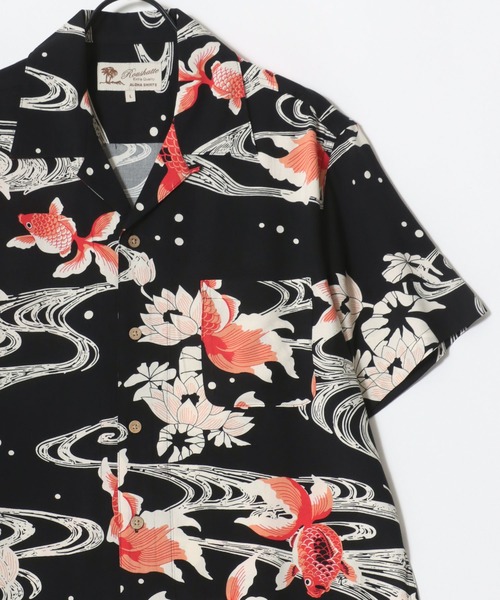 Lazar（ラザル）の「レーヨン オープンカラー アロハシャツ/総柄シャツ/レディース メンズ（シャツ/ブラウス・メンズ・ブラック系その他2/グレー系その他/グリーン系その他/ホワイト系その他/ベージュ系その他/ブラウン系その他/ホワイト系その他2/ホワイト系その他6/ホワイト系その他5/ホワイト系その他4/ホワイト系その他3/ブルー系その他/ブラック系その他/グリーン系その他2/ベージュ系その他3/ベージュ系その他2/ブラック系その他6/ブラック系その他5/ブラック系その他4/ブラック系その他3/ブラック系1/ベージュ系その他4/ブラック系その他7/ブラック系/グレー系その他2/ホワイト系その他7/ホワイト系・M/LL/L）」の12枚目の写真