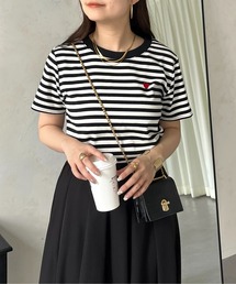 prose verse | ハート刺繍ボーダーTシャツ(Tシャツ/カットソー)