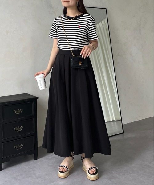 prose verse（プロズヴェール）の「ハート刺繍ボーダーTシャツ（Tシャツ/カットソー・レディース・ブラック系その他/ブラック系その他2/ブラック/ブラック系その他3・ﾌﾘ-）」の10枚目の写真