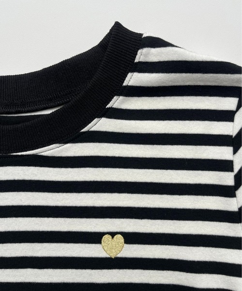 prose verse（プロズヴェール）の「ハート刺繍ボーダーTシャツ（Tシャツ/カットソー・レディース・ブラック系その他/ブラック系その他2/ブラック/ブラック系その他3・ﾌﾘ-）」の19枚目の写真