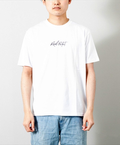 STYLEBLOCK(スタイルブロック)の「半袖プリントTシャツ(Real)(Tシャツ/カットソー・メンズ・パープル/ブラック/ホワイト・L/LL/M)」の2枚目の写真