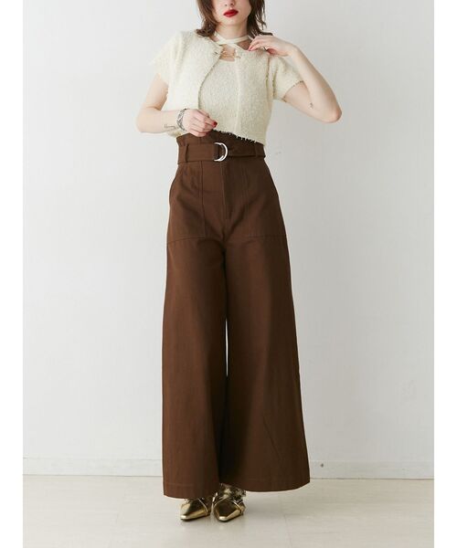 jouetie（ジュエティ）の「スーパーハイウエストワイドパンツ（その他パンツ・レディース・ブラウン/レッド/ブルー・MEDIUM/SMALL）」の21枚目の写真