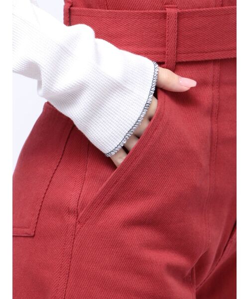 jouetie（ジュエティ）の「スーパーハイウエストワイドパンツ（その他パンツ・レディース・ブラウン/レッド/ブルー・MEDIUM/SMALL）」の10枚目の写真