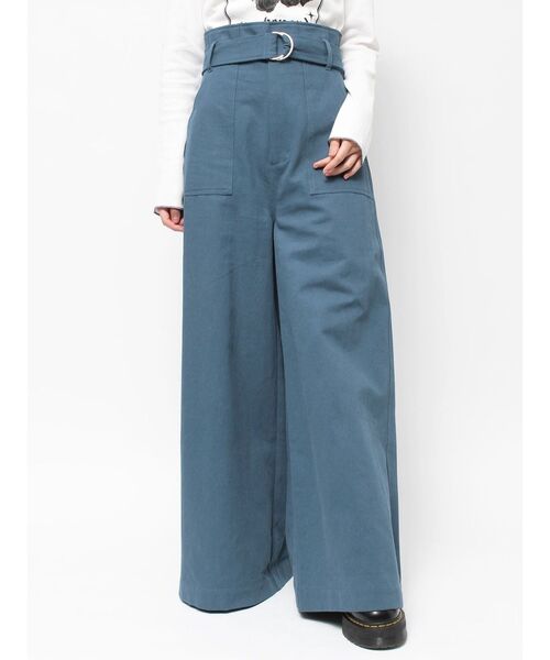 jouetie（ジュエティ）の「スーパーハイウエストワイドパンツ（その他パンツ・レディース・ブラウン/レッド/ブルー・MEDIUM/SMALL）」の17枚目の写真