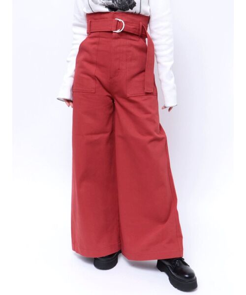 jouetie（ジュエティ）の「スーパーハイウエストワイドパンツ（その他パンツ・レディース・ブラウン/レッド/ブルー・MEDIUM/SMALL）」の19枚目の写真