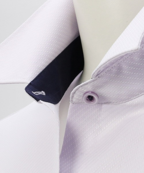 TOKYO SHIRTS(トウキョウシャツ)の「超形態安定ノーアイロン レギュラー 7分袖ビジネスワイシャツ(ビジネスシャツ・レディース・パープル・XL/LL/L/M/S)」の3枚目の写真