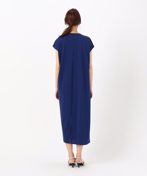 COMME CA ISM(コムサイズム)の「【 サスティナブル 】 AQUAROBE ツイストワンピース(ワンピース・レディース・ネイビー/ブルー・FREE)」の4枚目の写真