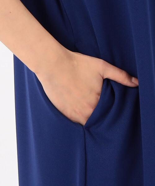 COMME CA ISM(コムサイズム)の「【 サスティナブル 】 AQUAROBE ツイストワンピース(ワンピース・レディース・ネイビー/ブルー・FREE)」の7枚目の写真