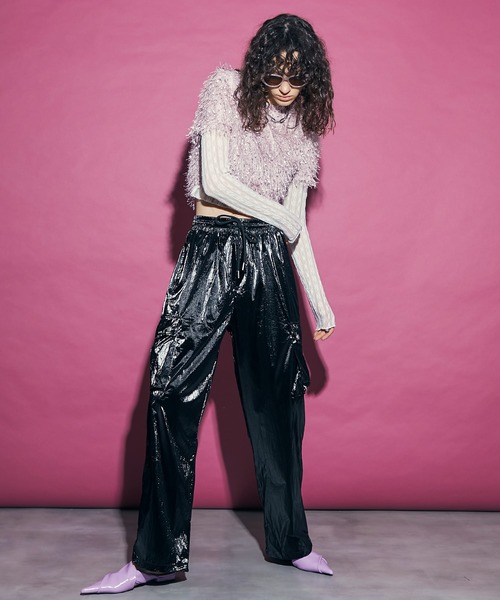 uyu.（ウユ）の「Metallic Cargo Pants / メタリックカーゴパンツ【uyu./ウユ】（カーゴパンツ・レディース・シルバー/ブラック・M/S）」の19枚目の写真