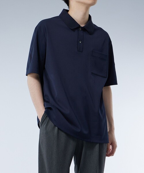 UNITED TOKYO(ユナイテッドトウキョウ)の「テクノラマポロシャツ(ポロシャツ・メンズ・ネイビー/ライトグレー/オフホワイト・1/2)」の3枚目の写真