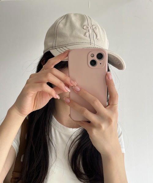 RiLi(リリ)の「ステッチリボンキャップ【RL】(キャップ・レディース・アイボリー/ネイビー・FREE)」の3枚目の写真