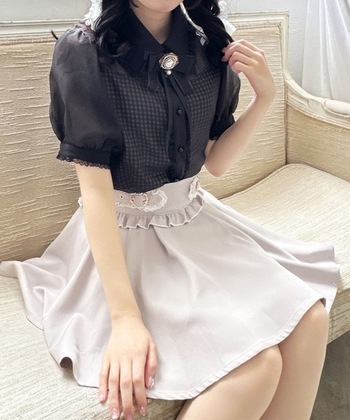 【セール】花柄プリントシアーブラウス（シャツ/ブラウス）｜ROJITA（ロジータ）