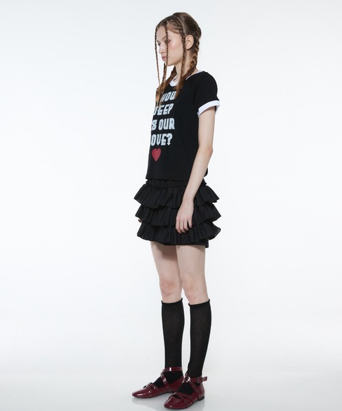 LUVISTRUE(ラヴイズトゥルー)の「RT HOW DEEP TEE(Tシャツ/カットソー・レディース・ブラック/ピンク/ホワイト・FREE)」の5枚目の写真