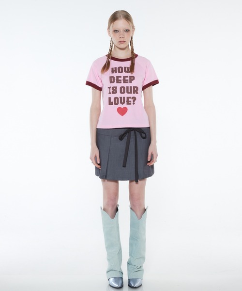 LUVISTRUE(ラヴイズトゥルー)の「RT HOW DEEP TEE(Tシャツ/カットソー・レディース・ブラック/ピンク/ホワイト・FREE)」の14枚目の写真