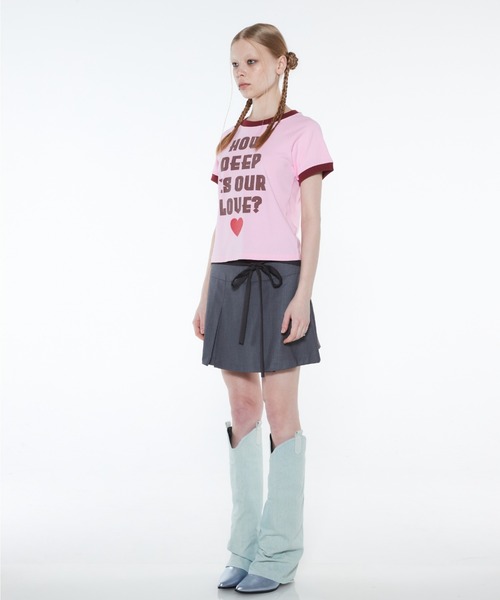 LUVISTRUE(ラヴイズトゥルー)の「RT HOW DEEP TEE(Tシャツ/カットソー・レディース・ブラック/ピンク/ホワイト・FREE)」の15枚目の写真