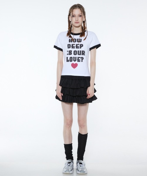 LUVISTRUE(ラヴイズトゥルー)の「RT HOW DEEP TEE(Tシャツ/カットソー・レディース・ブラック/ピンク/ホワイト・FREE)」の9枚目の写真