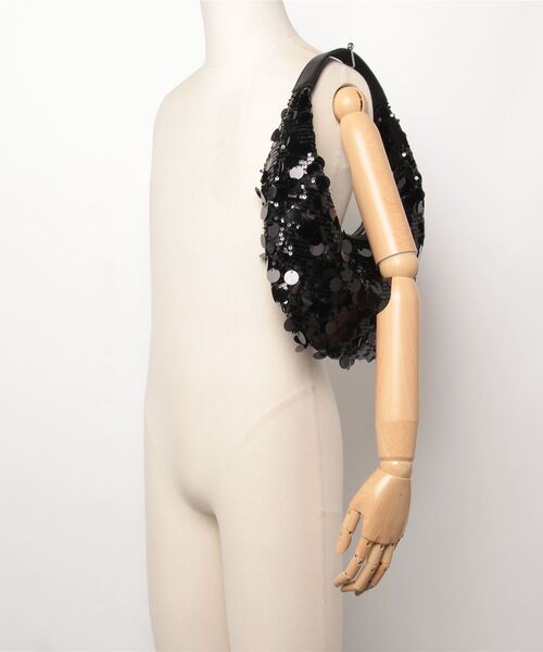 MAISON mou（メゾンムー）の「【recomend selection/セレクト】メタリックハンドバッグ 2404HCJB135（ハンドバッグ・レディース・シルバー/ブラック・FREE）」の5枚目の写真