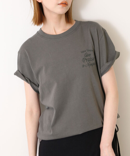 【セール】WAVEUNION/ウェーブユニオン SLOBE別注 ロゴTシャツ WU411112WH(Tシャツ/カットソー)|SLOBE IENA(スローブイエナ)