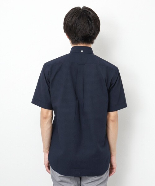 NOLLEY'S（ノーリーズ）の「リネンブレンド クジラBD 半袖シャツ