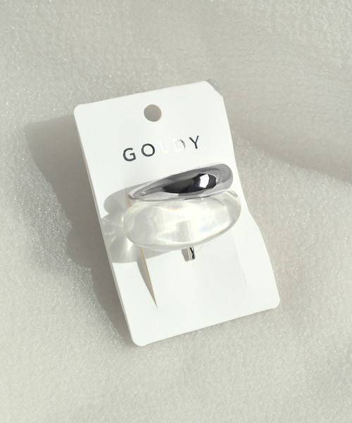 GOLDY（ゴールディ）の「クリア × メタル コンビネーション ヘアカフ（ヘアゴム・レディース・シルバー/ゴールド・FREE）」の6枚目の写真