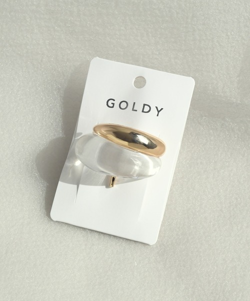 GOLDY（ゴールディ）の「クリア × メタル コンビネーション ヘアカフ（ヘアゴム・レディース・シルバー/ゴールド・FREE）」の7枚目の写真
