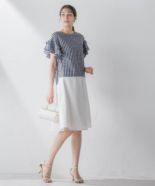 ketty(ケティ)の「TCブロードラッフルスリーブブラウス≪洗濯機で洗える≫(シャツ/ブラウス・レディース・オフホワイト/ブルー/アイボリー/ダークネイビー・M)」の22枚目の写真