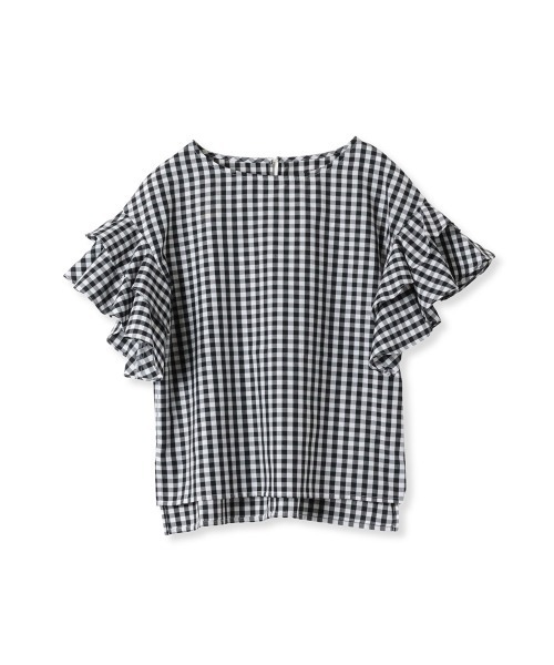 ketty(ケティ)の「TCブロードラッフルスリーブブラウス≪洗濯機で洗える≫(シャツ/ブラウス・レディース・オフホワイト/ブルー/アイボリー/ダークネイビー・M)」の5枚目の写真
