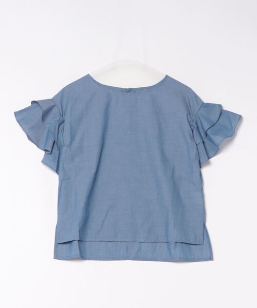 ketty(ケティ)の「TCブロードラッフルスリーブブラウス≪洗濯機で洗える≫(シャツ/ブラウス・レディース・オフホワイト/ブルー/アイボリー/ダークネイビー・M)」の7枚目の写真