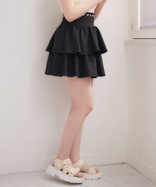 ems excite（エムズエキサイト）の「ハイウエストフリルミニSK（スカート・レディース・ブラック系その他2/ブラック/ブルー・FREE）」の11枚目の写真