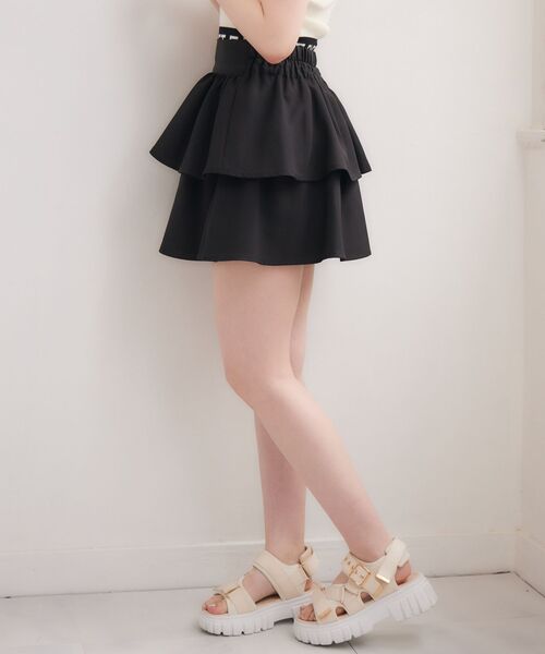 ems excite（エムズエキサイト）の「ハイウエストフリルミニSK（スカート・レディース・ブラック系その他2/ブラック/ブルー・FREE）」の12枚目の写真