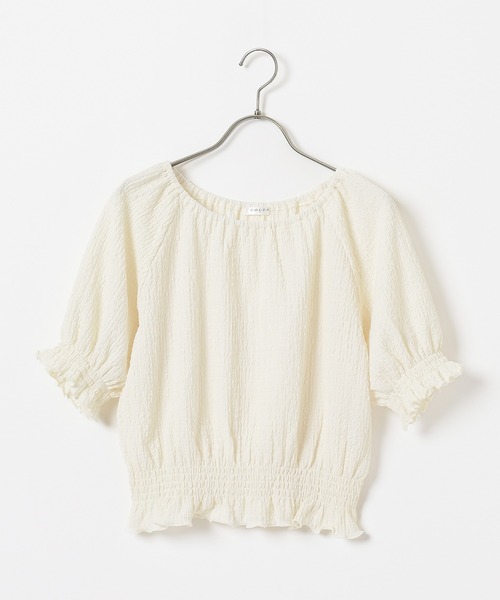 Honeys（ハニーズ）の「オフショル２ｗａｙトップス（Tシャツ/カットソー・レディース・ブラック/アイボリー/ピンク/ブルー・L/M/S）」の20枚目の写真