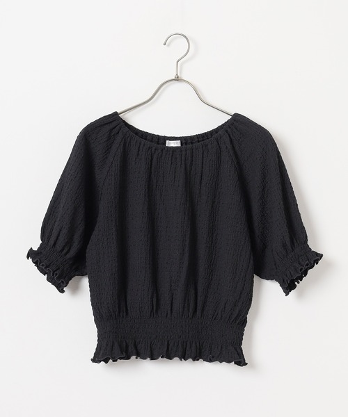 Honeys（ハニーズ）の「オフショル２ｗａｙトップス（Tシャツ/カットソー・レディース・ブラック/アイボリー/ピンク/ブルー・L/M/S）」の22枚目の写真