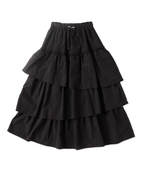 WEGO（ウィゴー）の「WEGO/ナイロンティアードロングスカート（スカート・レディース・ブラック・FREE）」の11枚目の写真