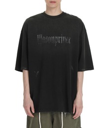 オーバーサイズ 汚れ加工 掠れロゴ Tシャツ DT4228【MASONPRINCE】