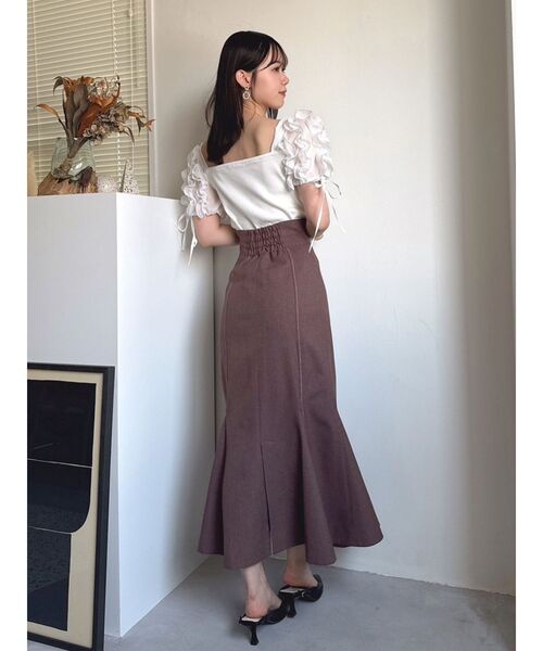 dazzlin（ダズリン）の「ショルダーボリュームフリルカットプルオーバー（Tシャツ/カットソー・レディース・グレー/オフホワイト/ブラック/ピンク/その他1・FREE）」の15枚目の写真