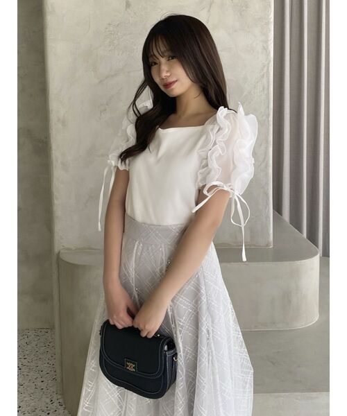 dazzlin（ダズリン）の「ショルダーボリュームフリルカットプルオーバー（Tシャツ/カットソー・レディース・グレー/オフホワイト/ブラック/ピンク/その他1・FREE）」の20枚目の写真