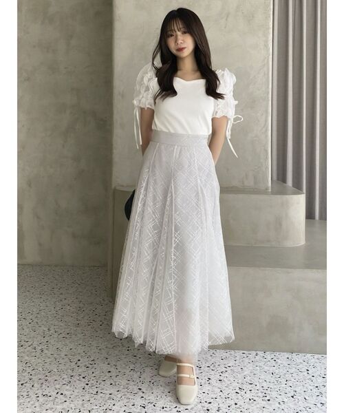 dazzlin（ダズリン）の「ショルダーボリュームフリルカットプルオーバー（Tシャツ/カットソー・レディース・グレー/オフホワイト/ブラック/ピンク/その他1・FREE）」の18枚目の写真