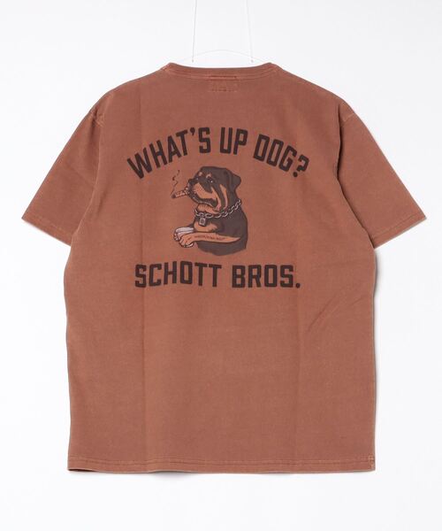schott（ショット）の「SCHOTT- T-SHIRT CHILL ROTTWEILER（Tシャツ/カットソー・メンズ・ブラウン/ホワイト/ブラック・M/L/XL）」の13枚目の写真