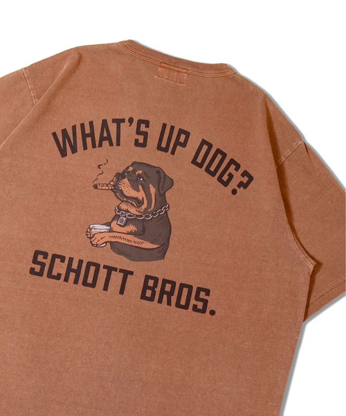 SCHOTT- T-SHIRT CHILL ROTTWEILER（Tシャツ/カットソー）｜schott（ショット）