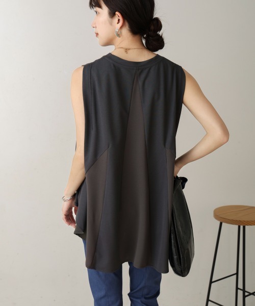 Bou Jeloud（ブージュルード）の「キャラメルピケパネルチュニック（チュニック・レディース・オフホワイト/チャコールグレー/オリーブ・FREE）」の22枚目の写真