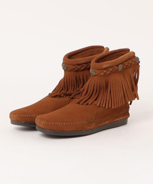 Minnetonka（ミネトンカ）の「★MINNETONKA★ハイ トップ バック ジッパー ブーツ HI TOP BACK ZIP BOOTS（ブーツ・レディース・ダークブラウン/ライトブラウン/ブラック/ブラウン/グレー・US6/US5.5/US5）」の4枚目の写真