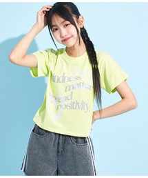 ANAP GｉRL（アナップガール）の「ハートスプレーメッセージプリントTシャツ（Tシャツ/カットソー・キッズ）」