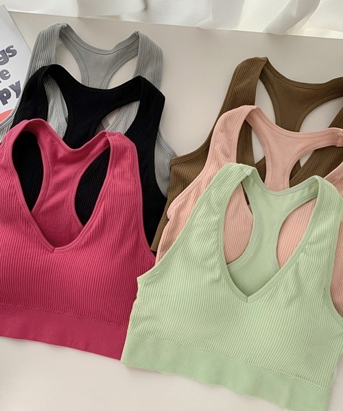 Miniministore(ミニミニストア)の「2点セットアップトレーニングフィットネス(タンクトップ・レディース・フューシャピンク/ブラック/ミント/ブラウン/ライトグレー/ピンク・FREE)」の21枚目の写真