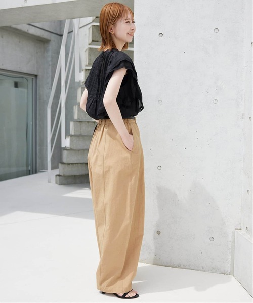 SLOBE IENA（スローブイエナ）の「《追加2》ラミーフリルピンタックブラウス（シャツ/ブラウス・レディース・ホワイト/カーキ/ブラック・FREE）」の5枚目の写真