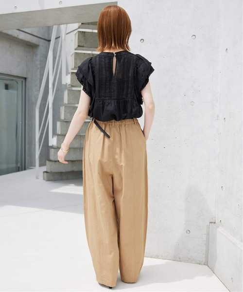 SLOBE IENA（スローブイエナ）の「《追加2》ラミーフリルピンタックブラウス（シャツ/ブラウス・レディース・ホワイト/カーキ/ブラック・FREE）」の6枚目の写真