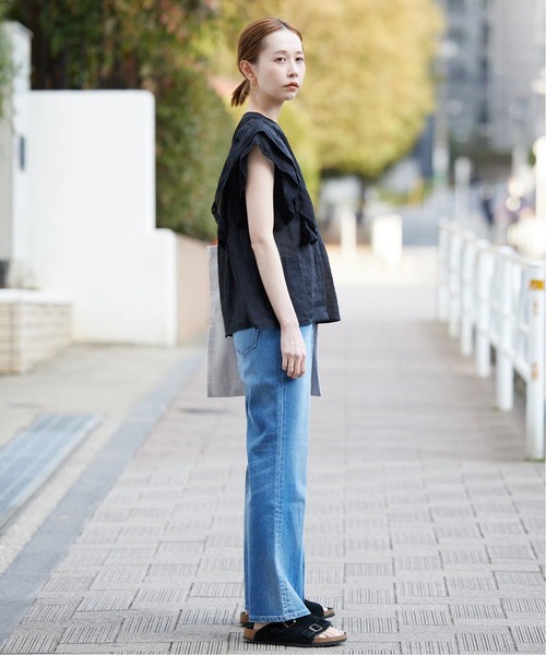 SLOBE IENA（スローブイエナ）の「《追加2》ラミーフリルピンタックブラウス（シャツ/ブラウス・レディース・ホワイト/カーキ/ブラック・FREE）」の14枚目の写真