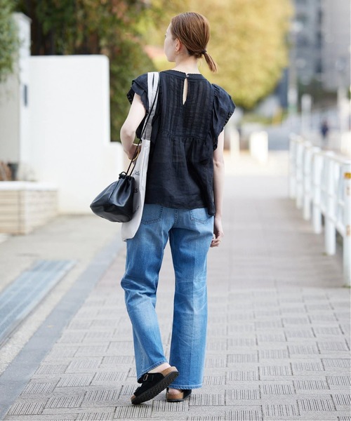 SLOBE IENA（スローブイエナ）の「《追加2》ラミーフリルピンタックブラウス（シャツ/ブラウス・レディース・ホワイト/カーキ/ブラック・FREE）」の15枚目の写真