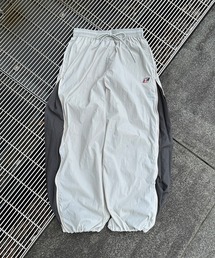 【低身長だからカッコよく着こなせるアイテム】バイカラージップナイロンパンツ(セットアップ着用可能)