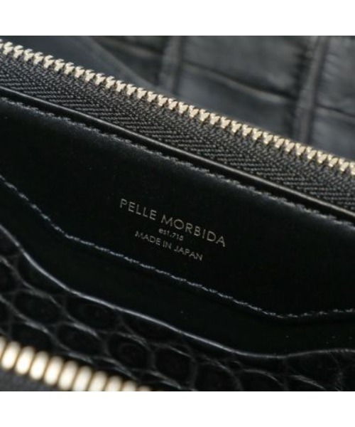 PELLE MORBIDA（ペッレモルビダ）の「Cocodrillo（コッコドリーロ） CRS010A-ラウンドジップウォレット（ショルダーバッグ・メンズ・チャコールグレー/ブルー/ブラック・FREE）」の11枚目の写真